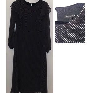 Black and white polka dot midi dress from target